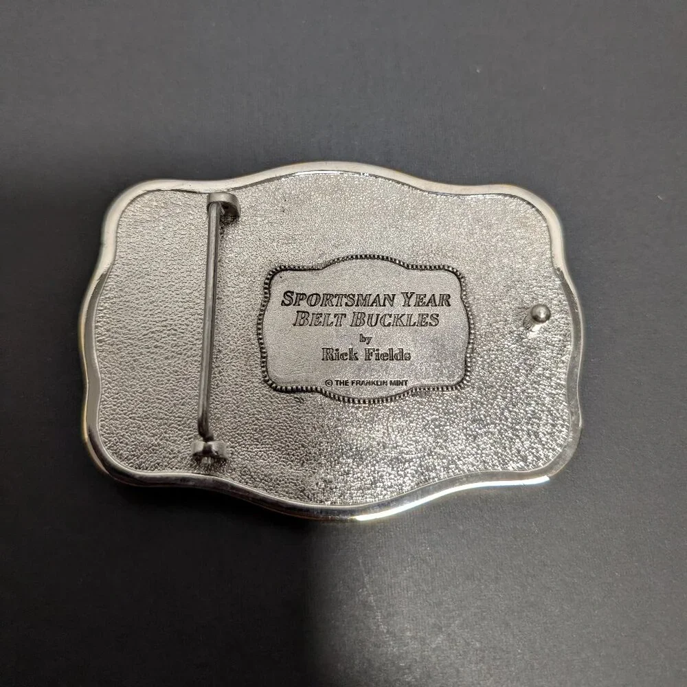 Franklin Mint Vintage Deer Belt Buckle Sportsman Year Series‎ Rick Fields New